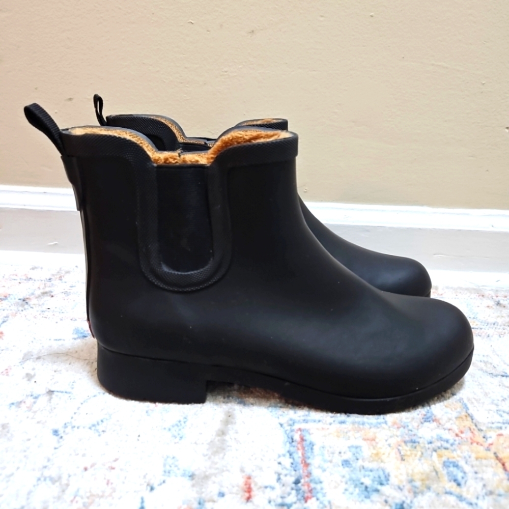 Chooka Delridge Chelsea Women's Waterproof Boots Lined Plush Bootie Sz US9 Black